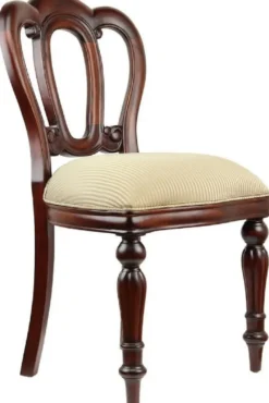 Casa Padrino Luxus Barock Mahagoni Esszimmer Stuhl 4er Set Gold / Dunkelbraun - Barock Möbel
