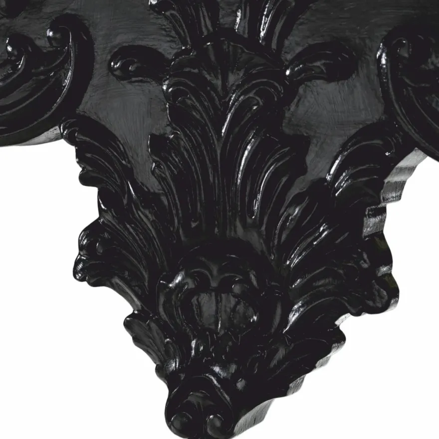 Casa Padrino Luxus Barock Mahagoni Konsole mit Marmorplatte Schwarz 128,5 cm