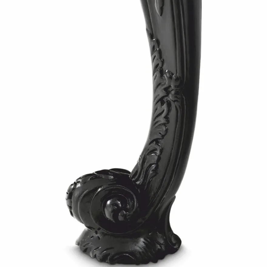 Casa Padrino Luxus Barock Mahagoni Konsole mit Marmorplatte Schwarz 128,5 cm