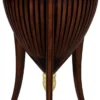 Casa Padrino Luxus Barock Mahagoni Weinkühler Dunkelbraun Ø 36 x H. 55 cm - Sektkühler - Champagnerkühler - Hotel Restaurant Gastronomie Accessoires