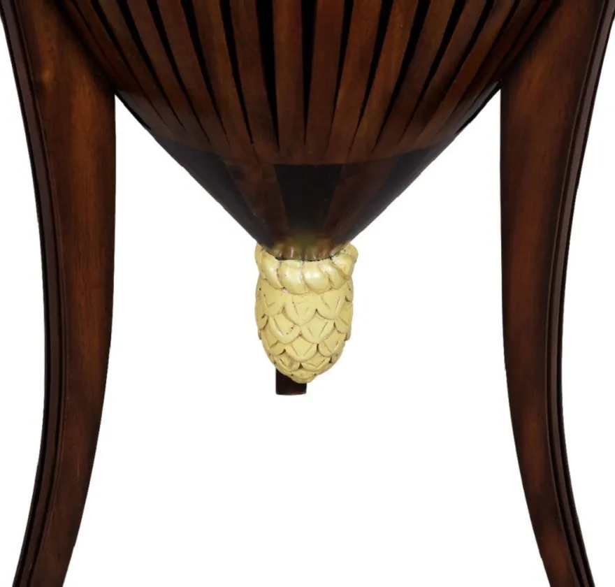 Casa Padrino Luxus Barock Mahagoni Weinkühler Dunkelbraun Ø 36 x H. 55 cm - Sektkühler - Champagnerkühler - Hotel Restaurant Gastronomie Accessoires