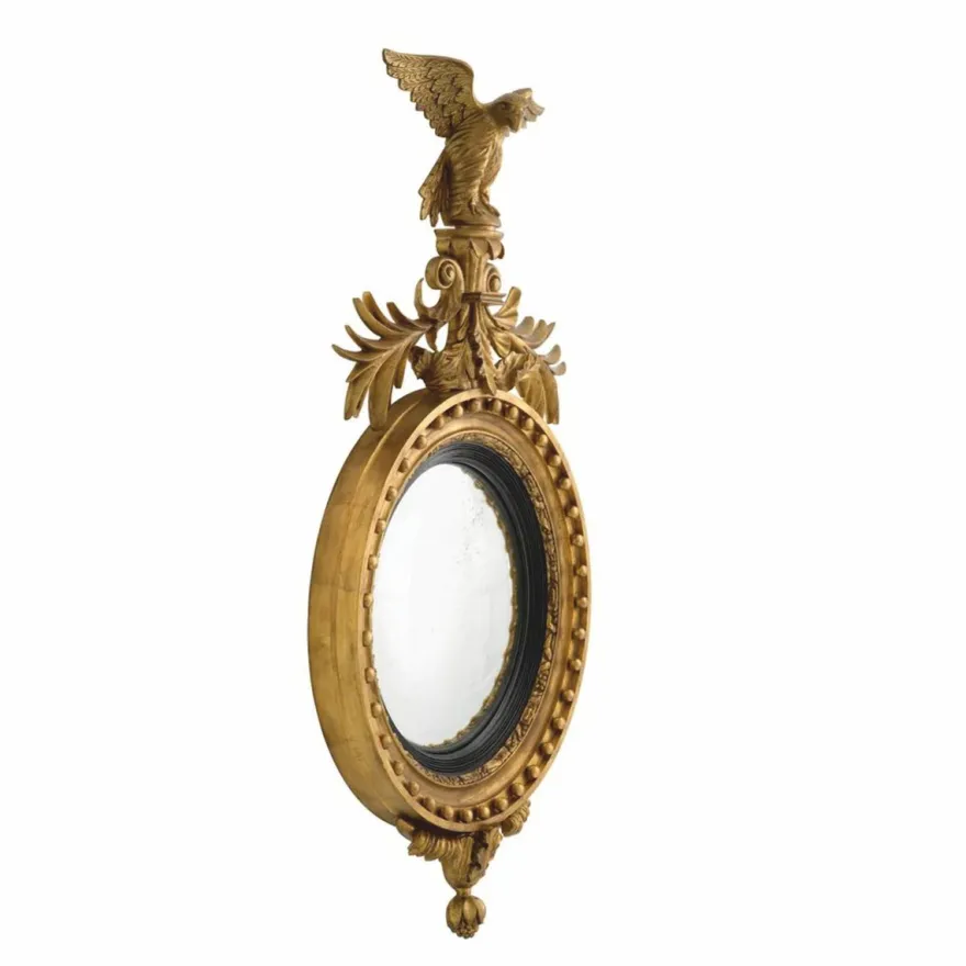 Casa Padrino Luxus Barock Mahagoni Spiegel Antik Gold / Schwarz H. 139 cm