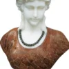 Casa Padrino Luxus Barock Marmor Büste Dame mit Hut H. 65 cm