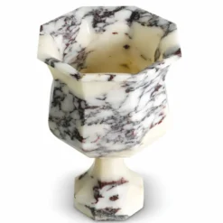 Casa Padrino Luxus Barock Marmor Vase Weiß H. 35,5 cm - Barock Deko Accessoires