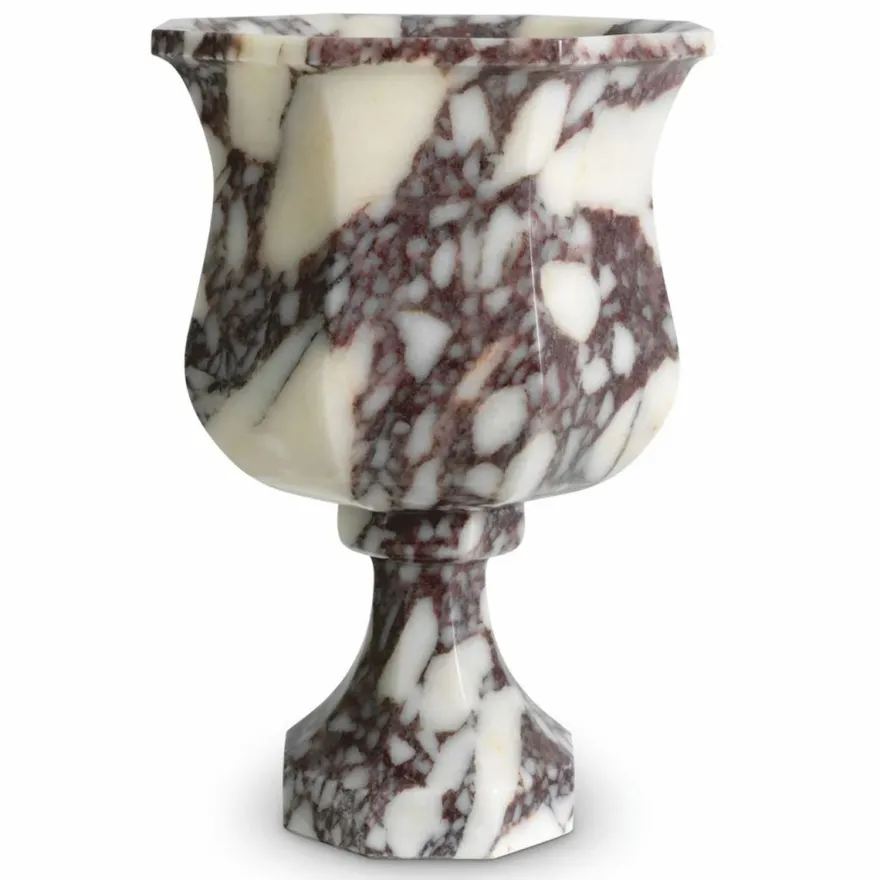 Casa Padrino Luxus Barock Marmor Vase Weiß H. 35,5 cm - Barock Deko Accessoires