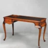 Casa Padrino Luxus Barock Massivholz Schreibtisch Braun 126 cm - Massivholz Büro Möbel - Barock Büro Möbel