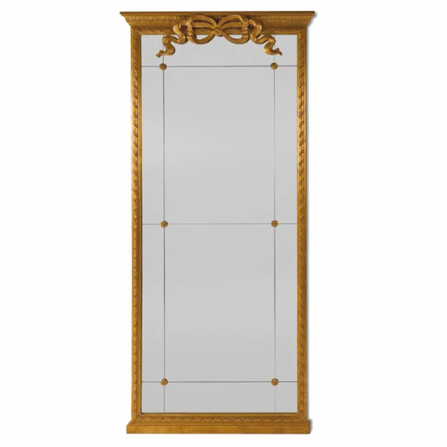 Casa Padrino Luxus Barock Massivholz Spiegel Antik Gold H. 200 cm - Made in Italy