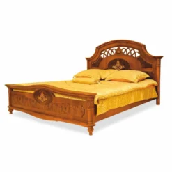 Casa Padrino Luxus Barock Massivholz Doppelbett Braun / Dunkelbraun - Barock Schlafzimmer Möbel