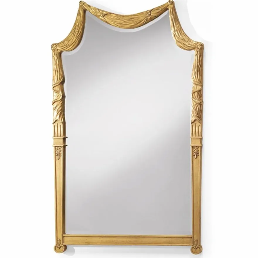 Casa Padrino Luxus Barock Massivholz Spiegel Antik Gold H. 135 cm - Made in Italy