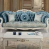 Casa Padrino Luxus Barock Massivholz Couchtisch Weiß / Gold 108 x 78 x H. 46 cm - Wohnzimmertisch im Barockstil