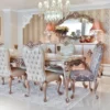 Casa Padrino Luxus Barock Möbel Set Sideboard mit Spiegel Kupferfarben - Prunkvoller Massivholz Schrank mit elegantem Wandspiegel - Möbel im Barockstil