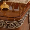 Casa Padrino Luxus Barock Möbel Set Braun / Bronzefarben - 1 Barock Sideboard & 1 Barock Wandspiegel - Handgefertigte Barock Möbel - Edel & Prunkvoll