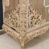 Casa Padrino Luxus Barock Möbel Set Weiß / Gold - 1 Sideboard & 2 Spiegel - Handgefertigte Möbel im Barockstil - Edel & Prunkvoll