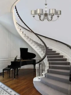Casa Padrino Luxus Barock Messing Kronleuchter Silber Ø 85 cm