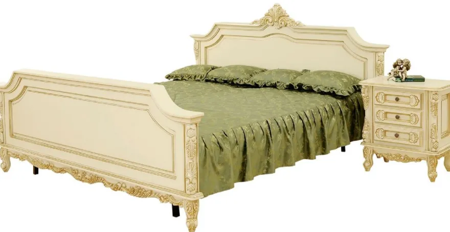 Casa Padrino Luxus Barock Nachtkommode Creme / Beige - Prunkvoller Barock Nachttisch mit 3 Schubladen - Luxus Schlafzimmer Möbel im Barockstil - Barock Möbel - Barock Einrichtung