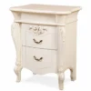 Casa Padrino Luxus Barock Nachtkommode mit 2 Schubladen Creme / Bronze H. 70 cm