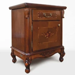 Casa Padrino Luxus Barock Nachtkommode Dunkelbraun H. 72,5 cm - Barock Möbel