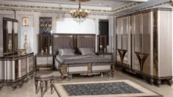Casa Padrino Luxus Barock Nachtkommode Grau / Schwarz / Gold - Prunkvoller Barockstil Nachttisch mit 2 Schubladen - Luxus Schlafzimmer Möbel im Barockstil - Barock Möbel - Barock Interior