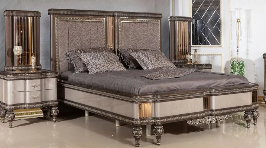 Casa Padrino Luxus Barock Nachtkommode Grau / Schwarz / Gold - Prunkvoller Barockstil Nachttisch mit 2 Schubladen - Luxus Schlafzimmer Möbel im Barockstil - Barock Möbel - Barock Interior
