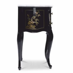 Casa Padrino Luxus Barock Nachtkommode im chinesischen Stil Schwarz / Gold / Weiß