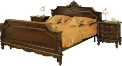 Casa Padrino Luxus Barock Nachtkommode Dunkelbraun - Prunkvoller Barock Nachttisch mit 3 Schubladen - Luxus Schlafzimmer Möbel im Barockstil - Barock Möbel - Barock Einrichtung
