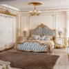 Casa Padrino Luxus Barock Nachtkommode Weiß / Braun / Gold 75 cm