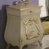 Casa Padrino Luxus Barock Nachtkommode mit 3 Schubladen Creme / Gold - Handgefertigter Barock Nachttisch - Barock Schlafzimmer Möbel - Luxus Möbel in Barockstil - Luxus Qualität - Made in Italy