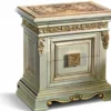 Casa Padrino Luxus Barock Nachtkommode mit 2 Schubladen Elfenbein / Gold - Made in Italy