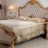 Casa Padrino Luxus Barock Nachtkommode mit 3 Schubladen Weiß / Braun / Gold