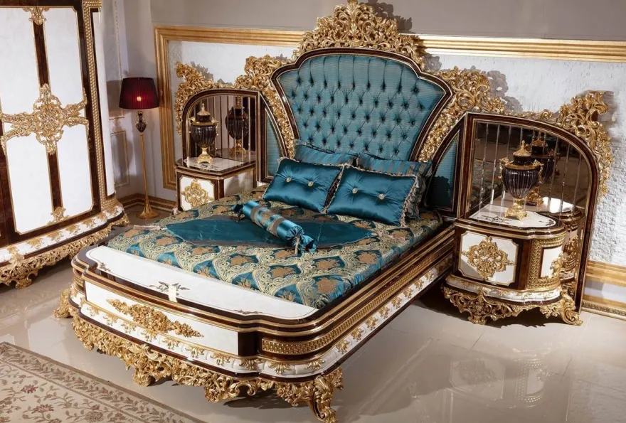 Casa Padrino Luxus Barock Nachtkommoden Set Weiß / Braun / Gold - Prunkvolle Massivholz Nachttische - Barock Schlafzimmer Möbel - Edel & Prunkvoll