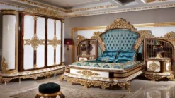 Casa Padrino Luxus Barock Nachtkommoden Set Weiß / Braun / Gold - Prunkvolle Massivholz Nachttische - Barock Schlafzimmer Möbel - Edel & Prunkvoll