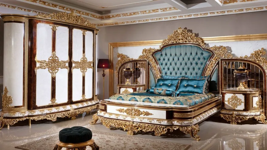 Casa Padrino Luxus Barock Nachtkommoden Set Weiß / Braun / Gold - Prunkvolle Massivholz Nachttische - Barock Schlafzimmer Möbel - Edel & Prunkvoll