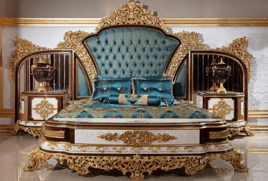 Casa Padrino Luxus Barock Nachtkommoden Set Weiß / Braun / Gold - Prunkvolle Massivholz Nachttische - Barock Schlafzimmer Möbel - Edel & Prunkvoll