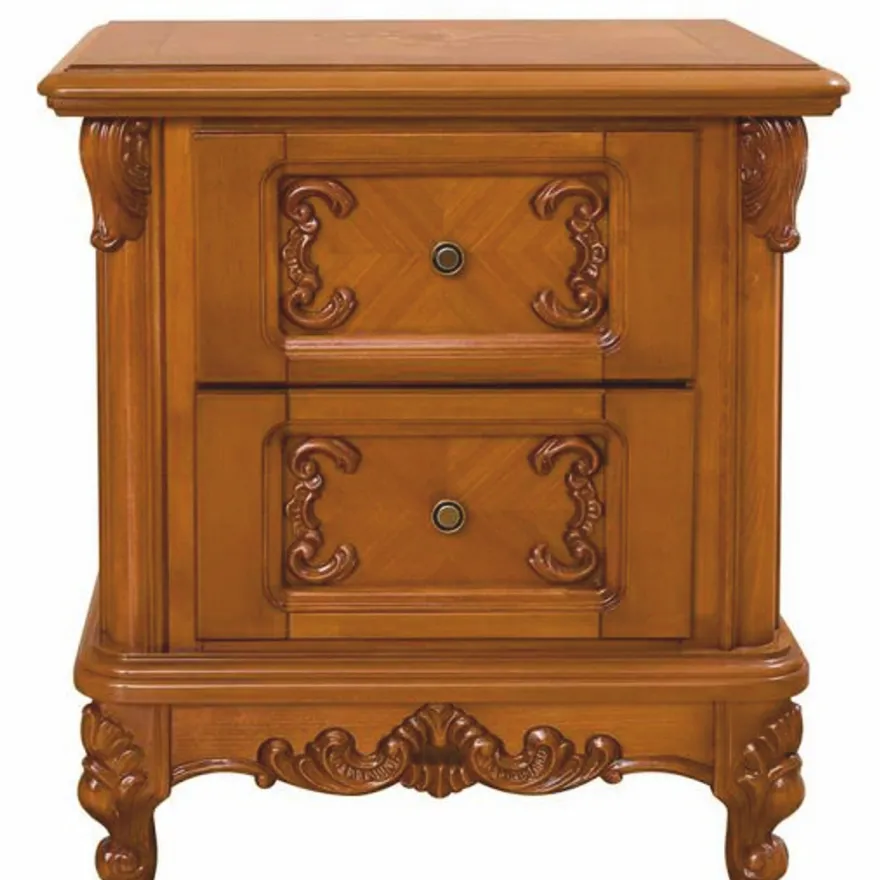 Casa Padrino Luxus Barock Nachtkommode mit 2 Schubladen Braun H. 68 cm - Barock Möbel