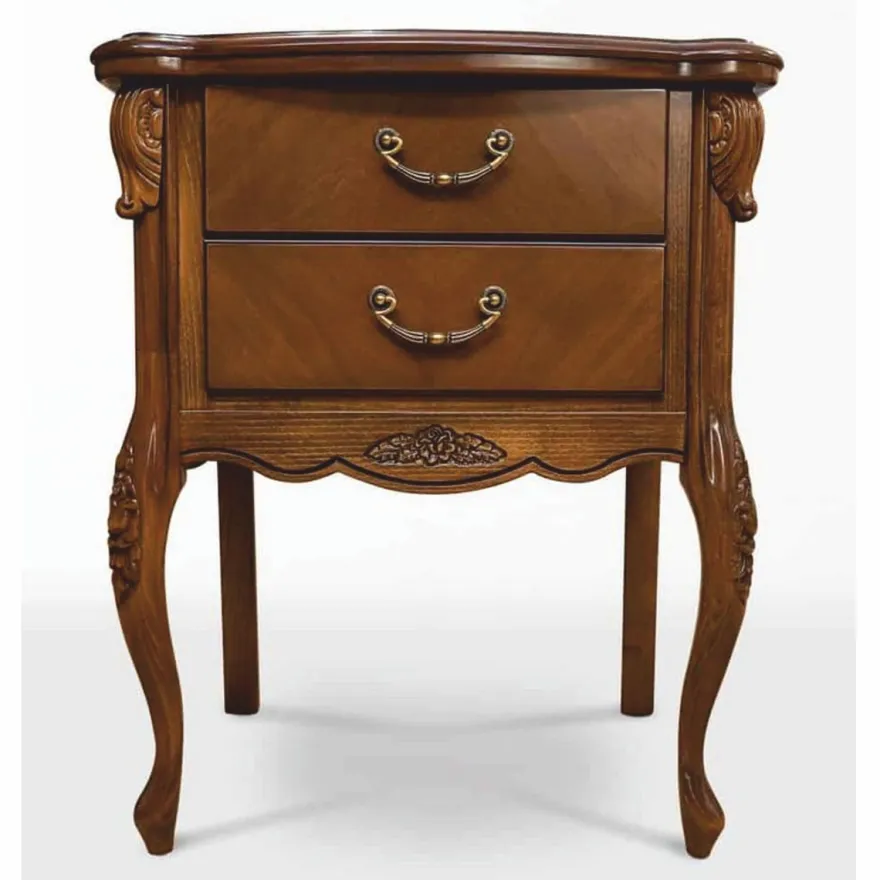 Casa Padrino Luxus Barock Nachtkommode Braun H. 72,6 cm - Barock Schlafzimmer Möbel