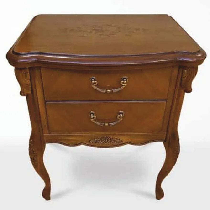 Casa Padrino Luxus Barock Nachtkommode Braun H. 72,6 cm - Barock Schlafzimmer Möbel