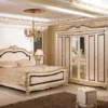 Casa Padrino Luxus Barock Nachtkommode Weiß / Beige / Schwarz / Gold - Prunkvoller Barockstil Nachttisch mit 3 Schubladen - Luxus Schlafzimmer Möbel im Barockstil - Barock Möbel - Barock Interior