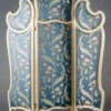Casa Padrino Luxus Barock Raumteiler Blau / Mehrfarbig / Weiß / Gold - Prunkvoller Massivholz Paravant im Barockstil - Barock Schlafzimmer & Hotel Möbel - Luxus Qualität - Made in Italy