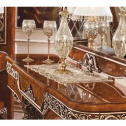 Casa Padrino Luxus Barock Schminkkommoden Set Braun / Bronze / Gold - Barock Möbel