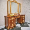 Casa Padrino Luxus Barock Schminktisch Spiegel Gold 135 x H. 113 cm - Made in Italy