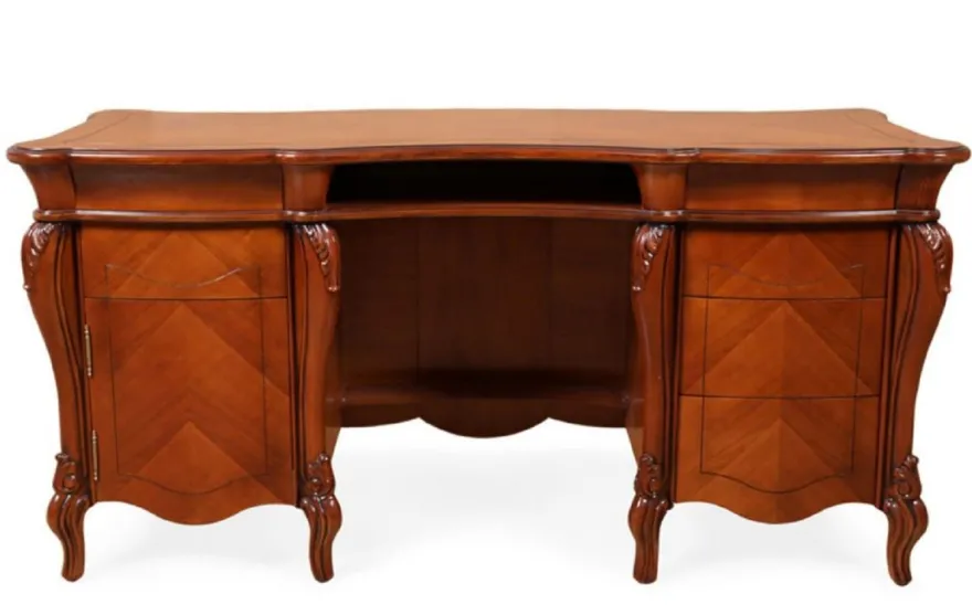Casa Padrino Luxus Barock Schreibtisch Braun 166 cm - Barockstil Büro Möbel