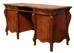 Casa Padrino Luxus Barock Schreibtisch Braun 166 cm - Barockstil Büro Möbel