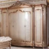 Casa Padrino Luxus Barock Schlafzimmerschrank Kupferfarben / Silber - Prunkvoller Massivholz Kleiderschrank mit 6 Türen - Barock Schlafzimmer & Hotel Möbel - Edel & Prunkvoll