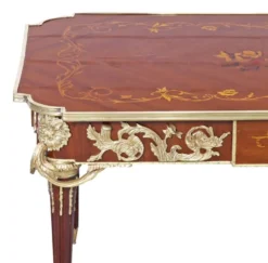 Casa Padrino Luxus Barock Schreibtisch Mahagoni Sekretär 120 cm - Antik Stil