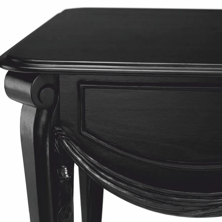 Casa Padrino Luxus Barock Schreibtisch Schwarz 160 cm - Barock Büro Möbel