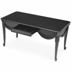 Casa Padrino Luxus Barock Schreibtisch Schwarz 160 cm - Barock Büro Möbel