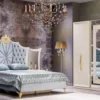 Casa Padrino Luxus Barock Schlafzimmerschrank Weiß / Gold - Massivholz Kleiderschrank - Barock Schlafzimmer Möbel - Edel & Prunkvoll