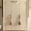 Casa Padrino Luxus Barock Schlafzimmerschrank Cremefarben / Gold - Handgefertigter Kleiderschrank mit 3 Türen - Barock Schlafzimmer Möbel - Luxus Qualität - Made in Italy