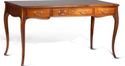 Casa Padrino Luxus Barock Schreibtisch Braun - Handgefertigter Massivholz Bürotisch mit 3 Schubladen - Hochwertige Barock Büromöbel - Luxus Qualität - Made in Italy