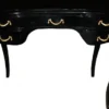 Casa Padrino Luxus Barock Schreibtisch in Schwarz Hochglanz und Gold, 100 x 58 x 80 cm, handgefertigter Sekretär